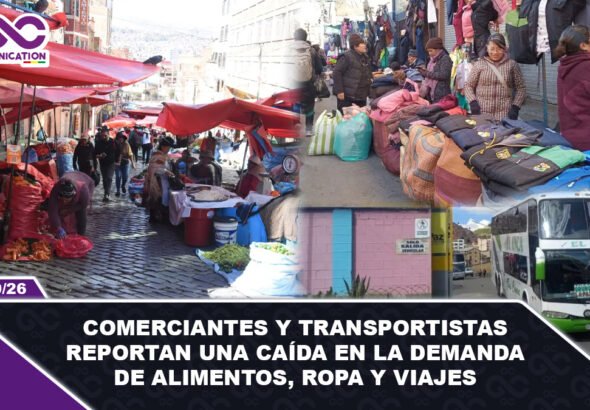 Comerciantes y transportistas reportan una caída en la demanda de alimentos, ropa y viajes