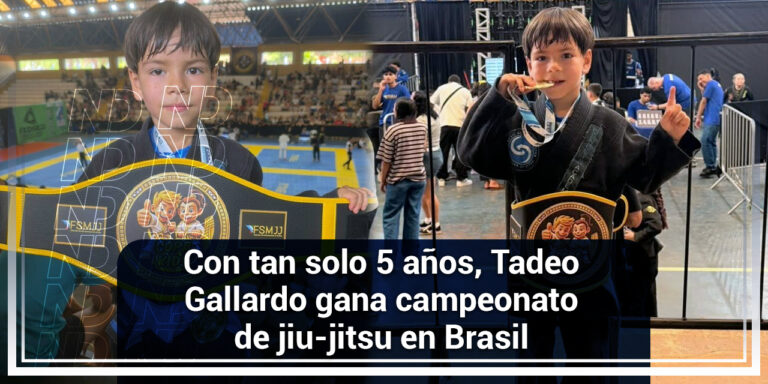 Con tan solo 5 años, Tadeo Gallardo gana campeonato de jiu-jitsu en Brasil
