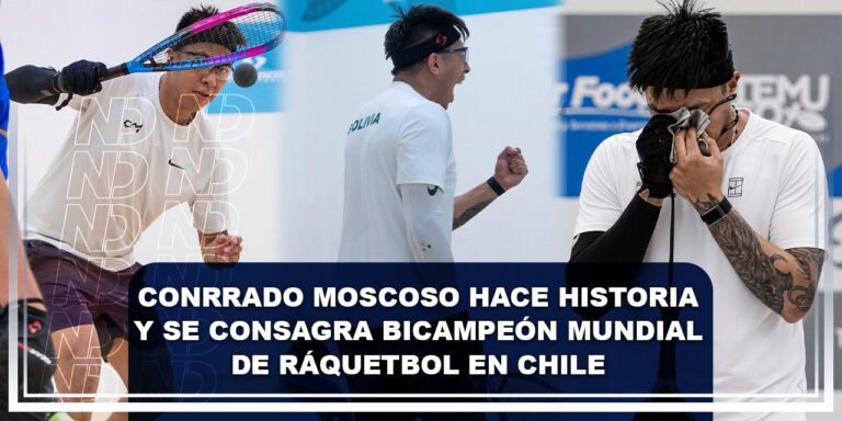Conrrado Moscoso hace historia y se consagra bicampeón mundial de ráquetbol en Chile