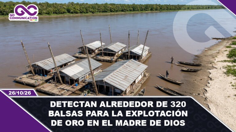 Detectan alrededor de 320 balsas para la explotación de oro en el Madre de Dios