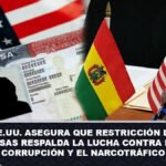 EE.UU. asegura que restricción de visas respalda la lucha contra la corrupción y el narcotráfico