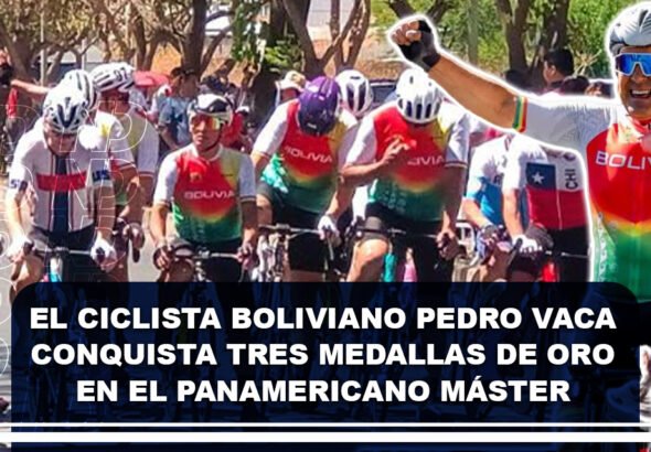 El ciclista boliviano Pedro Vaca conquista tres medallas de oro en el Panamericano Máster