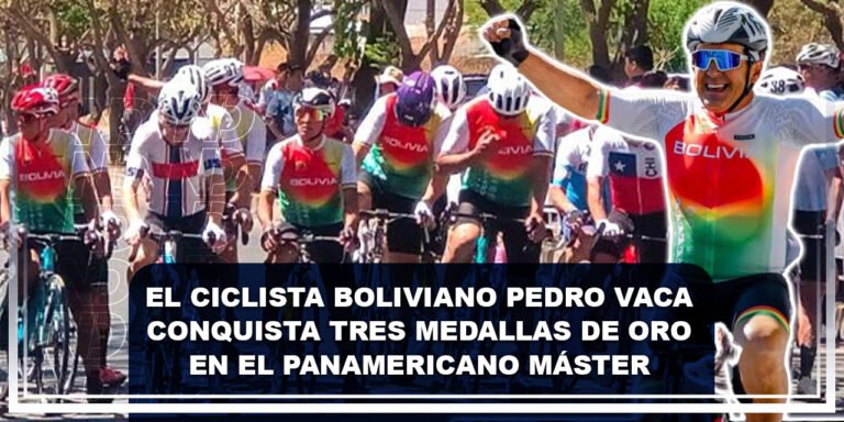El ciclista boliviano Pedro Vaca conquista tres medallas de oro en el Panamericano Máster