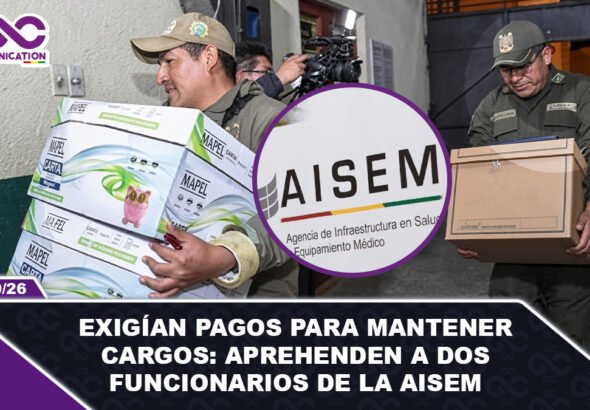 Exigían pagos para mantener cargos Aprehenden a dos funcionarios de la AISEM