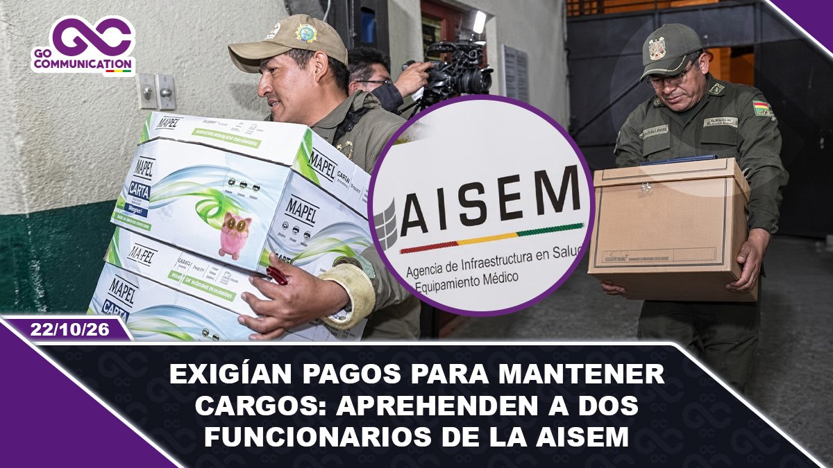 Exigían pagos para mantener cargos Aprehenden a dos funcionarios de la AISEM
