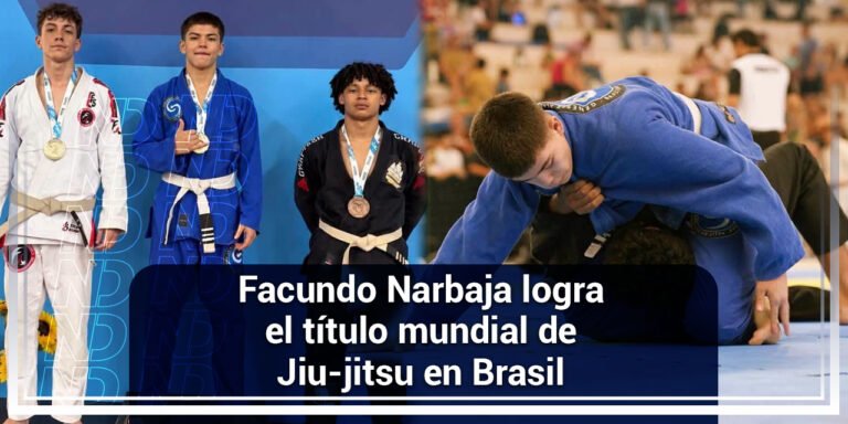 Facundo Narbaja logra título mundial de jiu-jitsu en Brasil