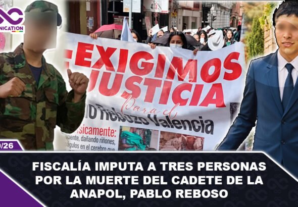 Fiscalía imputa a tres personas por la muerte del cadete de la Anapol, Pablo Reboso