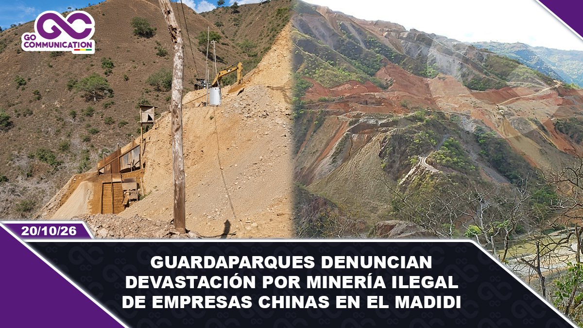 Guardaparques denuncian devastación por minería ilegal de empresas chinas en el Madidi