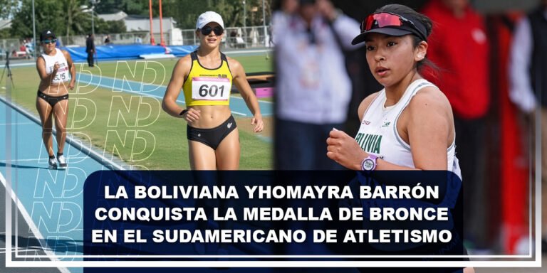 La boliviana Yhomayra Barrón conquista la medalla de bronce en el Sudamericano de Atletismo U23