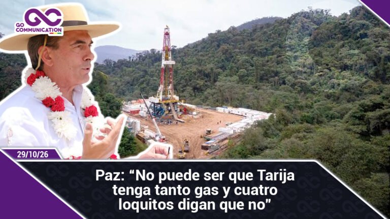 Paz No puede ser que Tarija tenga tanto gas y cuatro loquitos digan que no