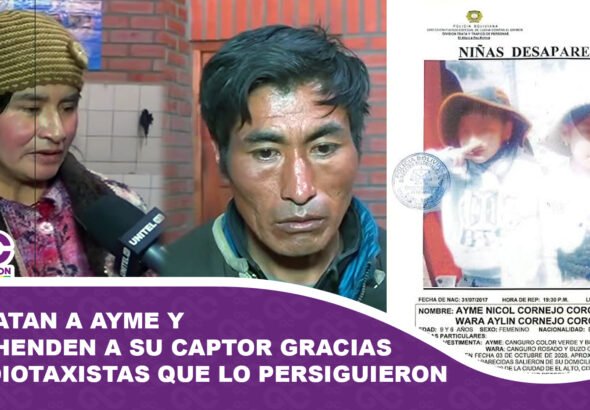 Rescatan a Ayme y aprehenden a su captor gracias a radiotaxistas que lo persiguieron