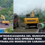 Retroexcavadora del municipio de Sica Sica operaba para trabajos mineros en Caranavi