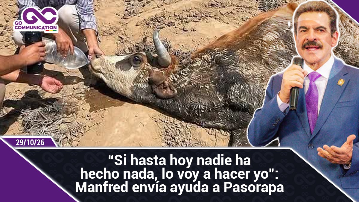 Si hasta hoy nadie ha hecho nada, lo voy a hacer yo Manfred envía ayuda a Pasorapa