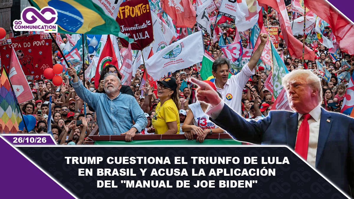 Trump cuestiona el triunfo de Lula en Brasil y acusa la aplicación del manual de Joe Biden