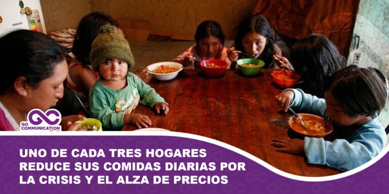 Uno de cada tres hogares reduce sus comidas diarias por la crisis y el alza de precios